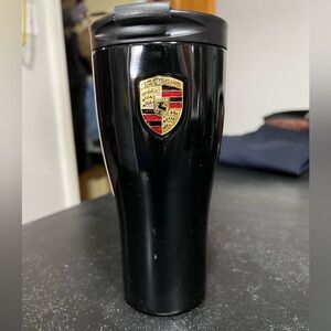 Genuine Porsche Black Travel Mug